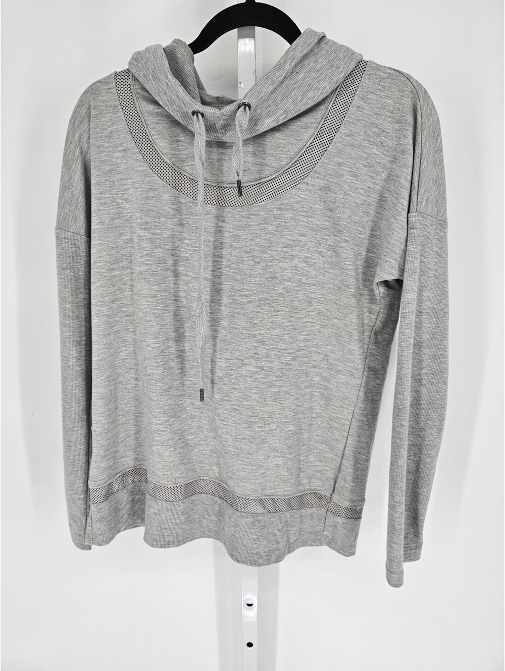 Yogalicious Womens Sz M Ultra Soft Pullover Hoodie Sweatshirt Gray Athletic